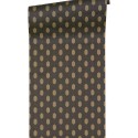 Architects Paper|Modern ethnic-style wallpaper in brown with shimmer|Wallpaper
