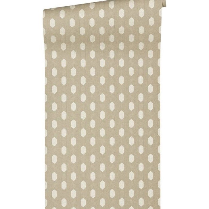 Architects Paper|Papel pintado chic de diseño con un aire étnico moderno marrón claro|Papel Pintado