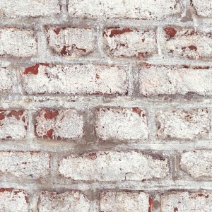 Papeldecor|Wallpaper whitewashed white brick|Brick Imitation