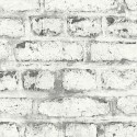 Papeldecor|Papier Peint brique blanche avec chaux|Imitation Brique