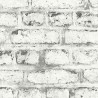 Papeldecor|Papier Peint brique blanche avec chaux|Imitation Brique