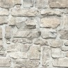 Papeldecor|Papier Peint rustique mur pierres beige grisâtre|Imitation Pierre