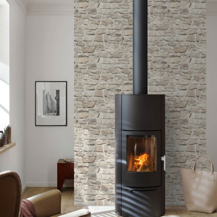 Papeldecor|Rustikale Tapete Steinmauer beige-gräulich|Steinimitat