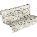 Papeldecor|Papier Peint rustique mur pierres beige grisâtre|Imitation Pierre