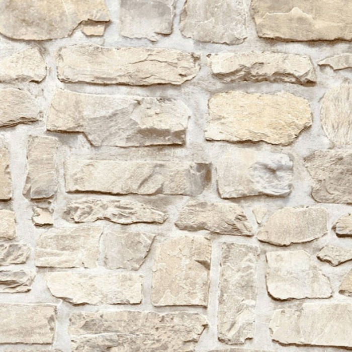 Papel Pintado rústico muro piedras beige -  219-1794