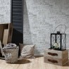 Papeldecor|Papier peint rustique imitation pierre gris clair|Imitation Pierre