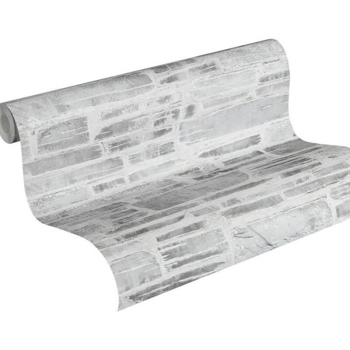 Papeldecor|Wallpaper rustic light gray stone imitation|Stone Imitation