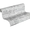 Papeldecor|Papier peint rustique imitation pierre gris clair|Imitation Pierre