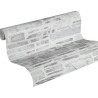 Papeldecor|Rustikale Tapete in hellgrauer Steinoptik|Steinimitat