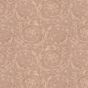 As Creation|Wallpaper arabesque damask style in brown and ochre|Damask