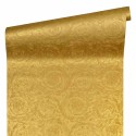 Papeldecor|Papel pintado ornamental con téxtura metalizado dorado|Papel Pintado