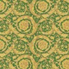 Papeldecor|Papier peint ornemental avec texture métallisée vert et or|Papier Peint