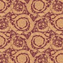 Papeldecor|Ornamental wallpaper with red and gold metallic texture|Wallpaper