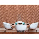 Papeldecor|Ornamental wallpaper with red and gold metallic texture|Wallpaper