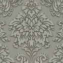 Papeldecor|Tapete Damast mit glänzenden grauen Medaillons|Tapeten