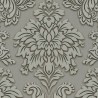 Papeldecor|Papier Peint damas avec médaillons gris brillant|Papier Peint