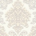 Papeldecor|Papel Pintado elegante estilo damasco blanco crema|Papel Pintado