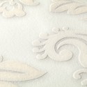 Papeldecor|Papel Pintado elegante estilo damasco blanco crema|Papel Pintado