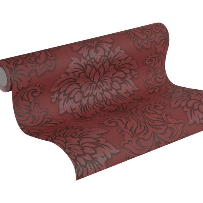 Papel Pintado damasco color burdeos super bonito -  219-1919