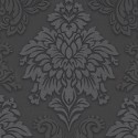 Papeldecor|Papier Peint damas noir avec brillance et textures|Papier Peint