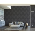Papeldecor|Black damask Wallpaper with shine and textures|Wallpaper