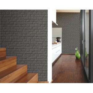 Papeldecor|Tapete roter Ziegelmauerwerk|Ziegelimitat 2