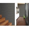 Papeldecor|Wallpaper dark gray painted brick|Brick Imitation