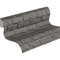Papeldecor|Papel pintado ladrillo gris oscuro pintado|Imitacion Ladrillo
