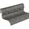 Papeldecor|Papier Peint brique gris foncé peint|Imitation Brique