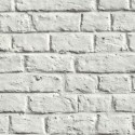 Papeldecor|Wallpaper white and gray painted brick|Brick Imitation