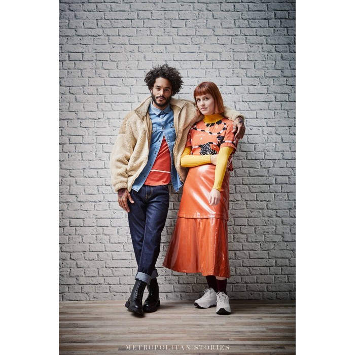 Papeldecor|Tapete weiß und grau gestrichener Ziegel|Ziegelimitat