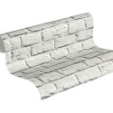 Papeldecor|Papier Peint brique blanche et grise peinte|Imitation Brique