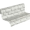 Papeldecor|Wallpaper white and gray painted brick|Brick Imitation