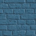 Papeldecor|Papier Peint brique bleu foncé peint|Imitation Brique