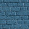 Papeldecor|Papier Peint brique bleu foncé peint|Imitation Brique