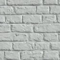 Papeldecor|Wallpaper light gray brick façade|Brick Imitation