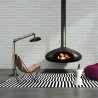 Papeldecor|Wallpaper light gray brick façade|Brick Imitation