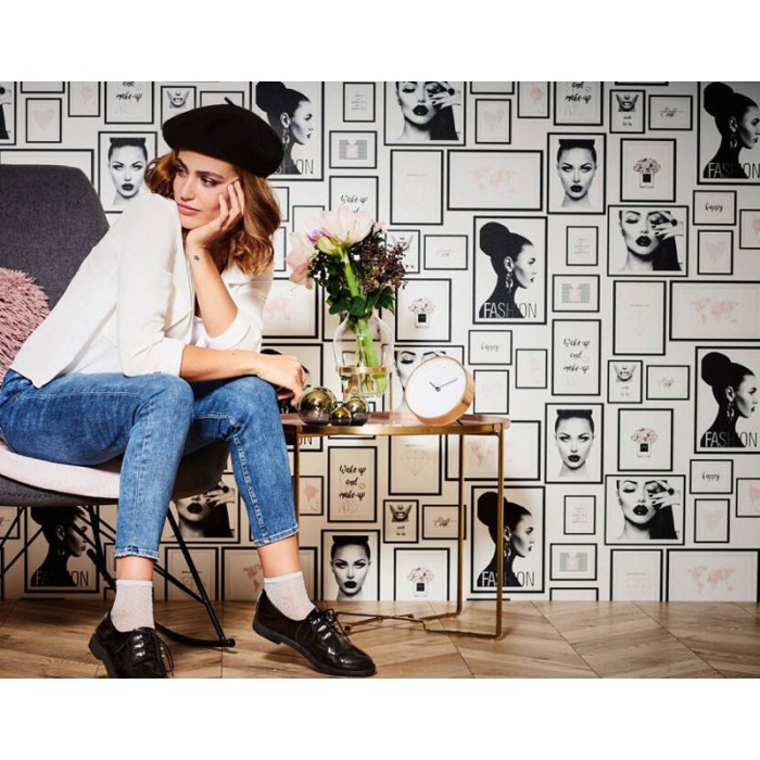 Papeldecor|Tapete Vintage-Collage in Cremeweiß|Tapeten