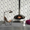 Papeldecor|Papier Peint bambou effet argent métallisé|Papier Peint