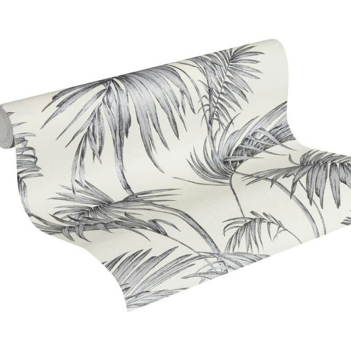 Papeldecor|Papier Peint bambou effet argent métallisé|Papier Peint