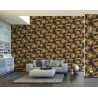 Papeldecor|Papier Peint tropical plantes bambou doré brillant|Papier Peint