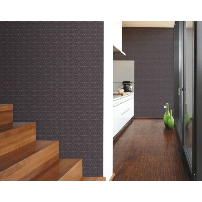 Papeldecor|Papier Peint moderne cubes géométriques marron|Papier Peint