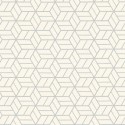 Papeldecor|Tapete geometrisch glänzend beige und silberfarben|Tapeten