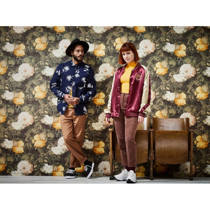 Papel Pintado flores grandes amarillas -  219-1938