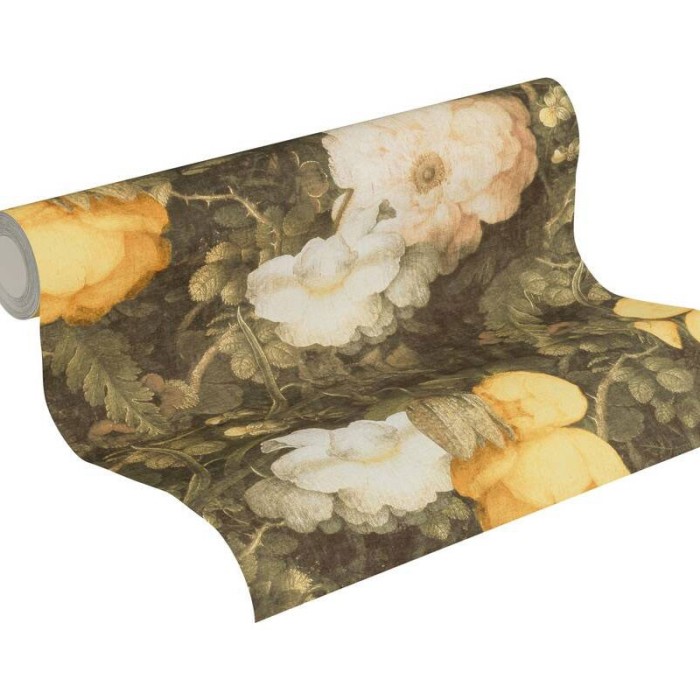 Papeldecor|Papier Peint grandes fleurs jaunes|Papier Peint