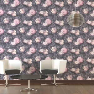 Papeldecor|Wallpaper modern large grey and gold leaves|Wallpaper 2