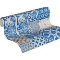 Papeldecor|Tapete blaue hydraulische Fliesen|Tapeten