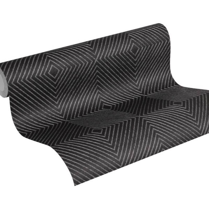 Papeldecor|Papier Peint design moderne effet 3D avec reliefs noirs|Papier Peint