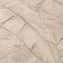 Papeldecor|Papel Pintado hojas grandes tropicales beige y dorado|Papel Pintado