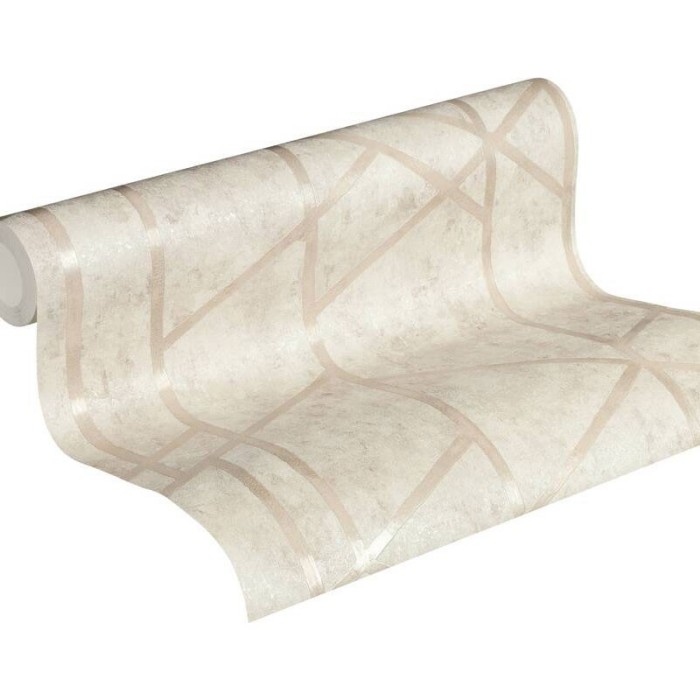 Papel Pintado efecto hormigón metalizado beige -  219-1958